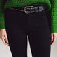 High waist flare jeans in black