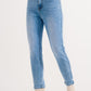 Q2 High waist skinny jeans in light blue