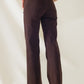 high waisted front pockets flare jeans in dark brown