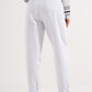 High  waisted loose tapered leg jeans in white