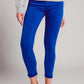 Q2 High waisted skinny jeans in electric blue