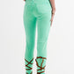 High waisted skinny jeans in pistachio