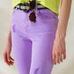 High Waisted super Skinny Jeans In Purple