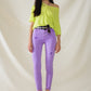 High Waisted super Skinny Jeans In Purple