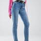 High waisted super skinny jeans in stonewash vintage blue