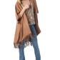 Jacket in suede with tassel fringed hem