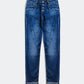 Q2 Jean with seam detail in dark wash blue