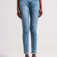 Q2 Jeans with frayed hem in light blue