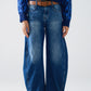 jeans with two side seams and balloon effect