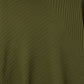 Khaki Asymmetric Ribbed Knit Sweater Tunic