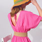 Q2 Kimono Sleeve Maxi Dress in Pink