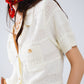 Knitted Cardigan Button up Shirt With Chestpockets