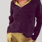 Q2 Knitted chenille jumper in dark grey