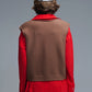 Knitted Cropped Vest in Chocolate Brown
