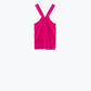 Knitted Cross Front Cropped Top in Fuchsia