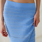 Knitted Midi pencil Skirt in light blue