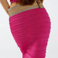 Knitted Midi Skirt in Fuschia