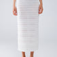 Q2 Knitted Midi Skirt in White