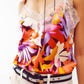 Lace Trim Detail Floral Top in Multicolour