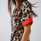 Leopard Print Dress With Front Knotted Detail