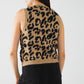 leopard print knitted vest