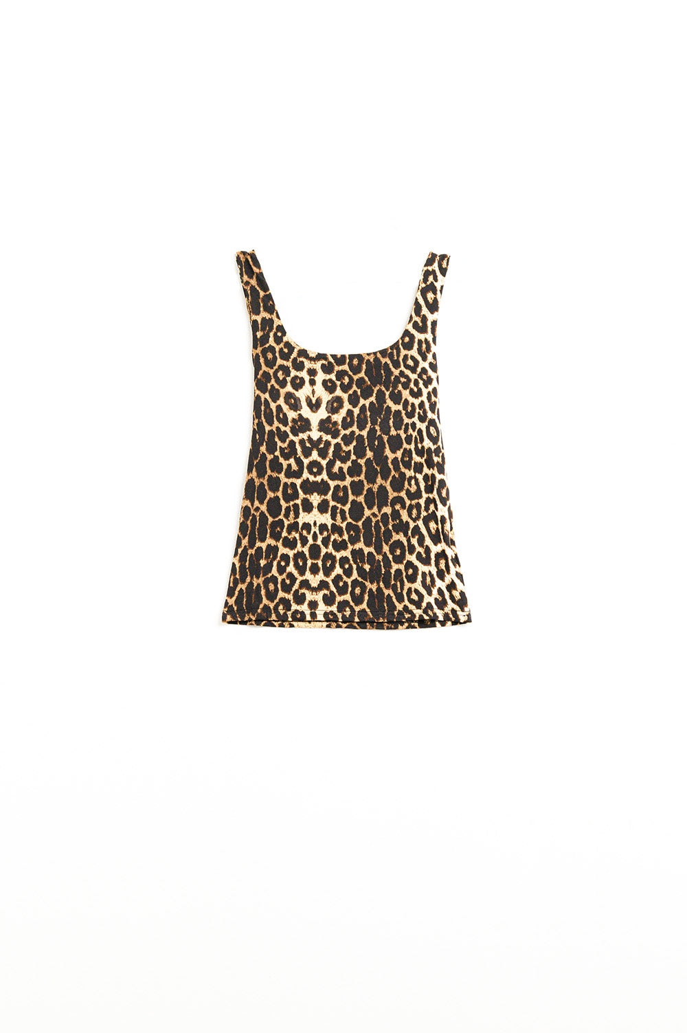 Top de tirantes de licra con estampado de leopardo