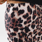 Leopard print mid-rise Flared midi skirt