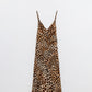 Leopard print Midi Slip Dress