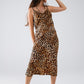 Leopard print Midi Slip Dress