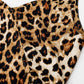 Vestido camisero midi con estampado de leopardo