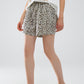 Q2 Leopard Print Shorts With Elasticated Drawstring Waist