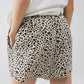 Leopard Print Shorts With Elasticated Drawstring Waist