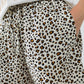 Pantalones cortos con estampado de leopardo y cintura elástica con cordón