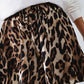 Leopard Print Shorts With Red Stripes On The Sides