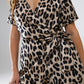 Leopard Print Wrap Playsuit