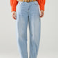 Q2 Light Blue denim bubble Leg Jeans with high waist