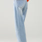 Light Blue denim bubble Leg Jeans with high waist