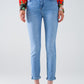 Q2 Light Denim Skinny Jeans With Pockets