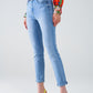 Light Denim Skinny Jeans With Pockets