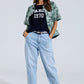 Light Wash Mom Jeans With Side Pockets