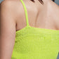 Crop top verde lima con tirantes finos