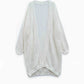 Q2 Long Cream Knit Cardigan