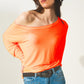 Q2 Long sleeve t shirt in orange modal