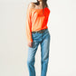 Long sleeve t shirt in orange modal