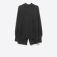 Q2 Loose black sweater with open back detail