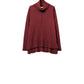 Q2 Loose burgundy sweater with open back detail