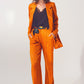 Loose Fit Zebra Print Pants in Orange