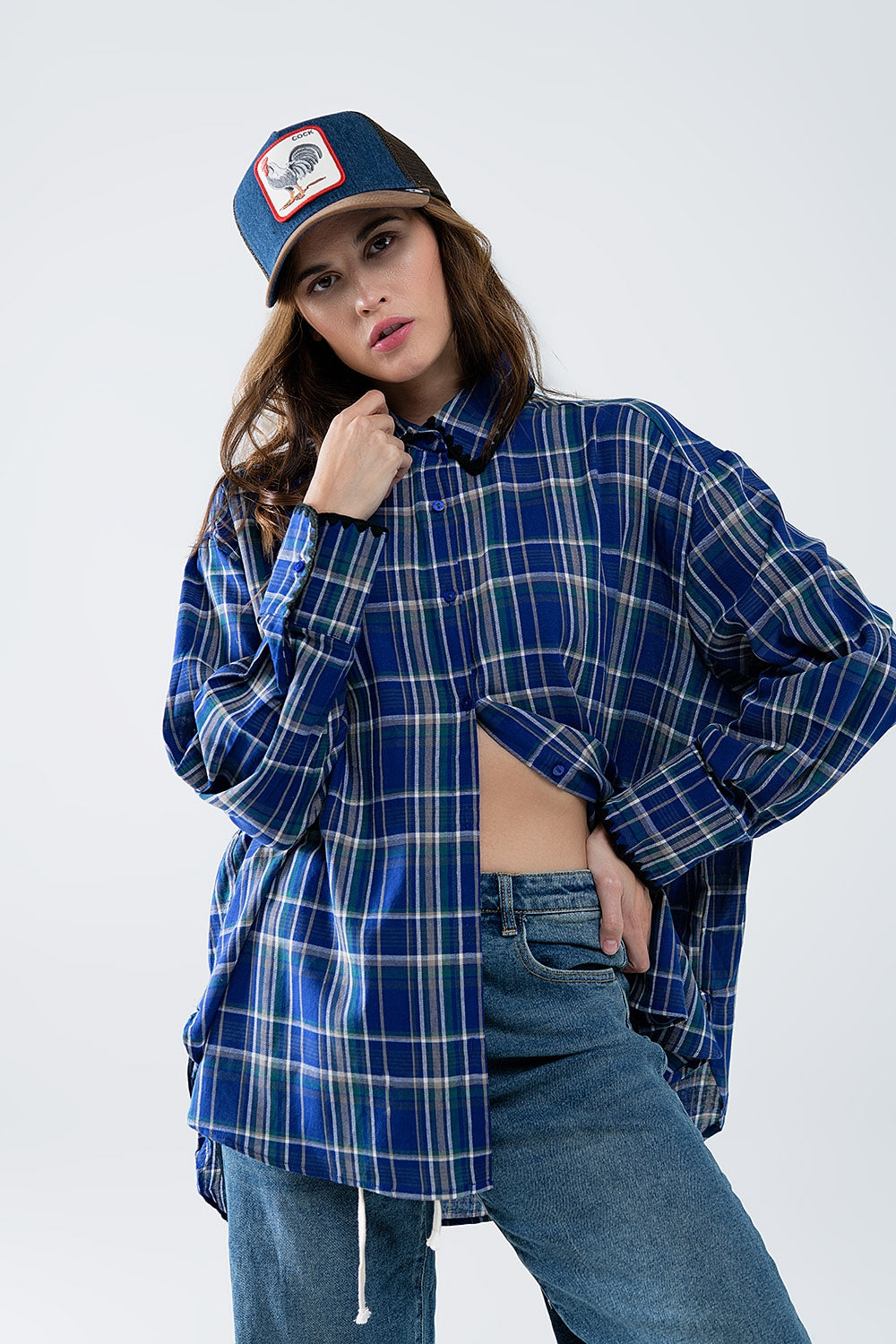 Lumberjack Oversized Shirt in Blue