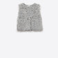 Q2 Luxurious vest with grey long-haired texture