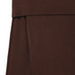 Maxi Knitted wide Bardot Dress in brown